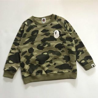 アベイシングエイプ(A BATHING APE)のBAPE KIDS COLOR CAMO APE HEAD　CREWNECK★(Tシャツ/カットソー)