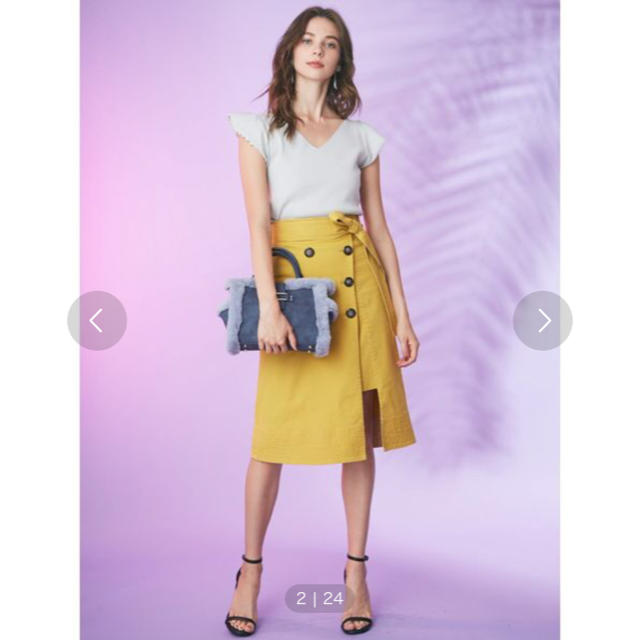 MERCURYDUO(マーキュリーデュオ)のラップ風トレンチスカート　 レディースのスカート(ひざ丈スカート)の商品写真