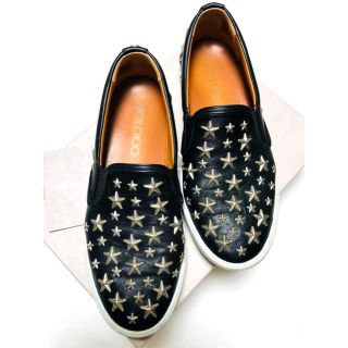 ジミーチュウ(JIMMY CHOO)のJIMMYCHOO/ジミーチュウ スタッズスリッポン サイズ38 美品 正規品(スリッポン/モカシン)