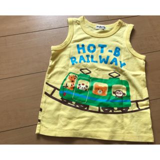 ホットビスケッツ(HOT BISCUITS)のミキハウスホットビスケッツ 電車プリントの可愛いランニング 100センチ(Tシャツ/カットソー)