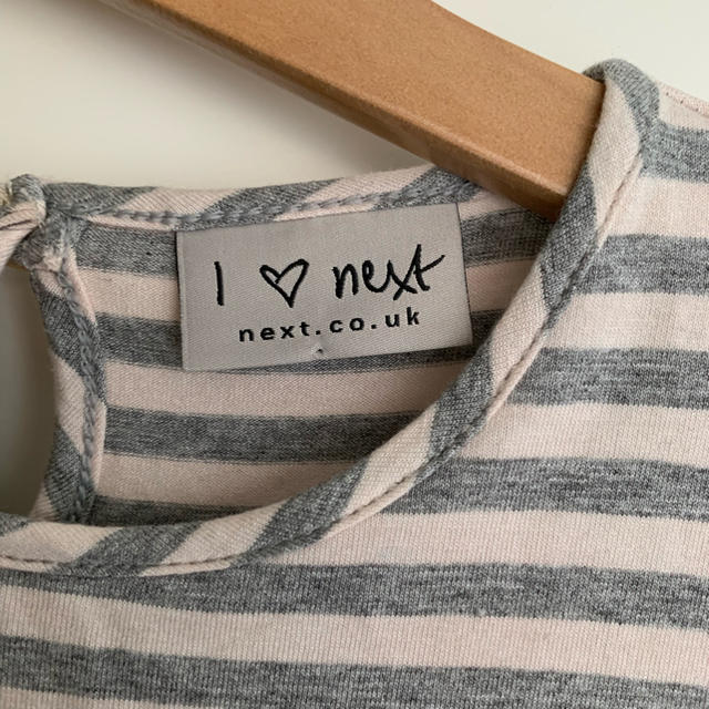 NEXT(ネクスト)のNEXT ネクスト イギリス ワンピース チュール ベージュピンク グレー キッズ/ベビー/マタニティのキッズ服女の子用(90cm~)(ワンピース)の商品写真