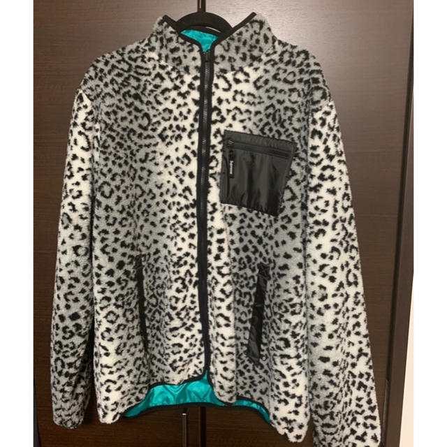 supreme leopard fleece reversible jacket