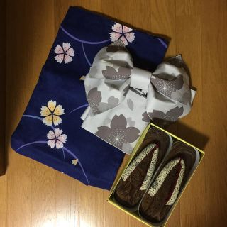 浴衣&帯と草履のセット(浴衣)