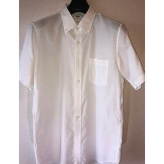 ユニクロ(UNIQLO)のユニクロ ドライイージーケアスリムフィットシャツ ホワイト Lサイズ (シャツ)