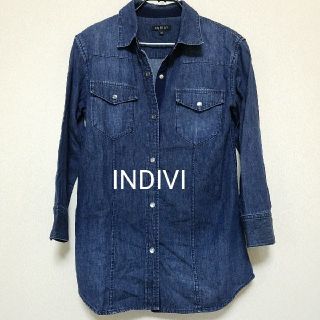 インディヴィ(INDIVI)のINDIVI デニムシャツ(Gジャン/デニムジャケット)