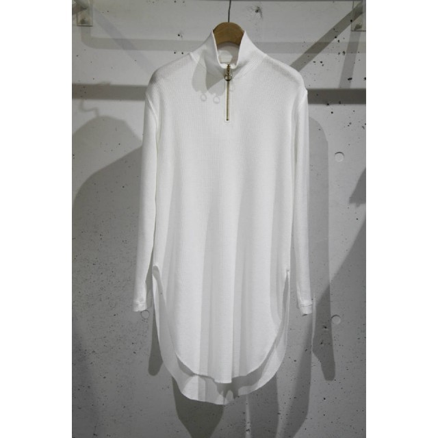 【cullni】19ss モックネックロングカットソー White 2