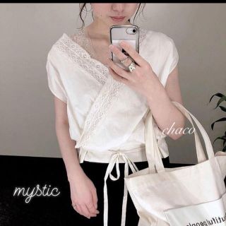 ミスティック(mystic)のmystic カシュクールレースブラウス(Tシャツ(半袖/袖なし))