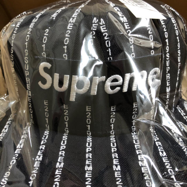 supreme NEW ERA text stripe 7-1/4 ネイビー