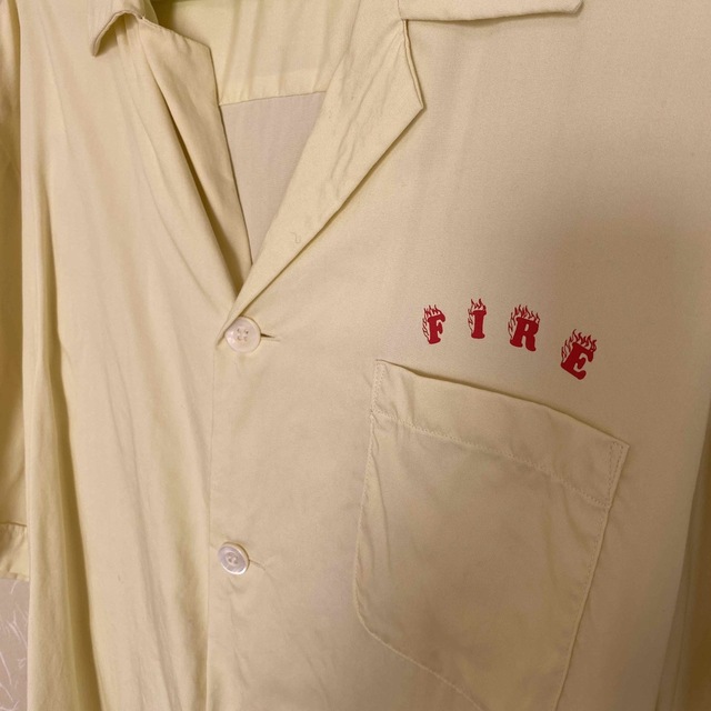 ワコマリア  オープンカラーシャツ FIRE XL 半袖　開襟　大ボタン