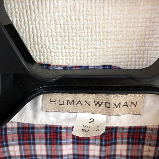 HUMAN WOMAN(ヒューマンウーマン)のヒューマンウーマン 七分袖 チェックチュニック レディースのトップス(チュニック)の商品写真