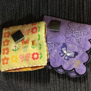 アナスイ(ANNA SUI)のアナスイ         パープル &イエロー    タオル ハンカチ2枚セット(ハンカチ)