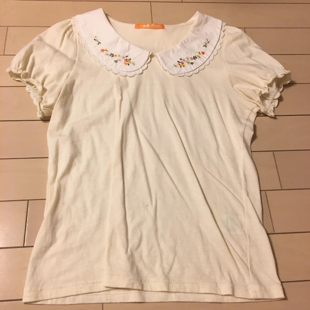 F i.n.t(フィント)の花柄刺繍衿Tシャツ/F i.n.t レディースのトップス(Tシャツ(半袖/袖なし))の商品写真