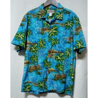 レインスプーナー(Reyn Spooner)のBULE HAWAII MADE IN USA アロハシャツ オープンカラー(シャツ)