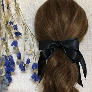 トリプルサテン♡たらりんリボンヘアアクセ(ヘアゴム/シュシュ)