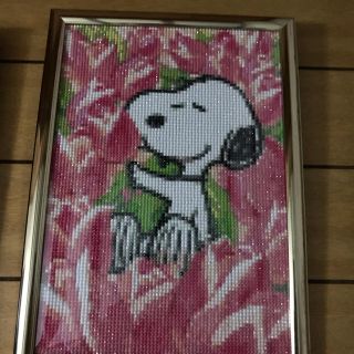 スヌーピー(SNOOPY)のダイアモンドアート 完成品 スヌーピー(アート/写真)