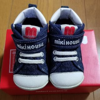 ミキハウス(mikihouse)のベビーシューズ13cm/MIKI HOUSE/ミキハウス/デニム生地(スニーカー)