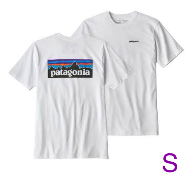 patagonia(パタゴニア)のPatagonia ロゴ Tシャツ 白 S レスポンシビリ メンズのトップス(Tシャツ/カットソー(半袖/袖なし))の商品写真