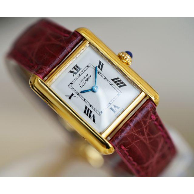 美品 カルティエ マスト タンク ホワイト SM Cartier39CARTIER