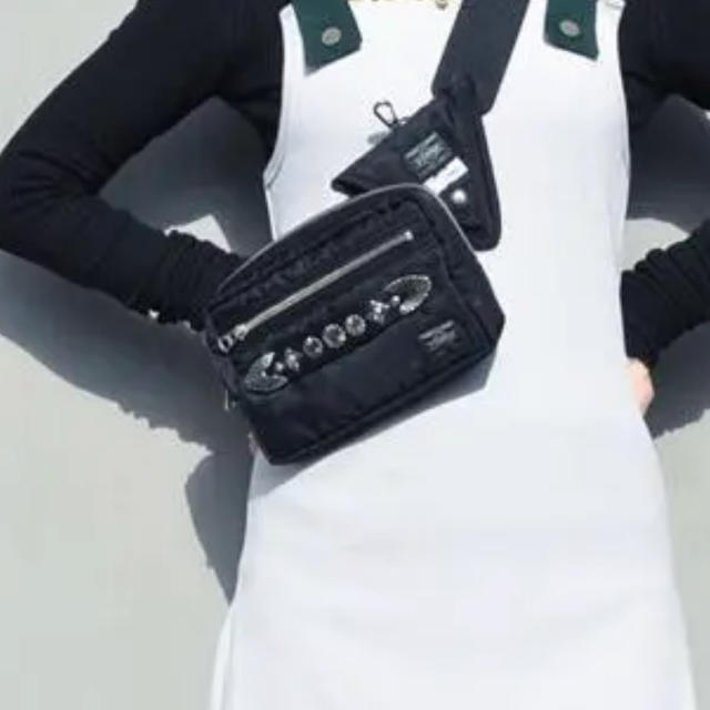 PORTER ポーター ×TOGA WAIST BAGトーガ レザー ウェスト バッグ ブラック