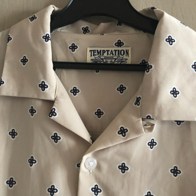 Santa Monica(サンタモニカ)の【古着】開襟シャツ オープンカラーシャツ 小紋柄 ベージュ メンズのトップス(シャツ)の商品写真