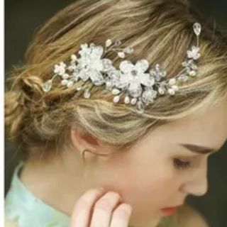 結婚式 ブライダル ウェディング ヘッドドレス  ヘアアクセサリー(ウェディングドレス)