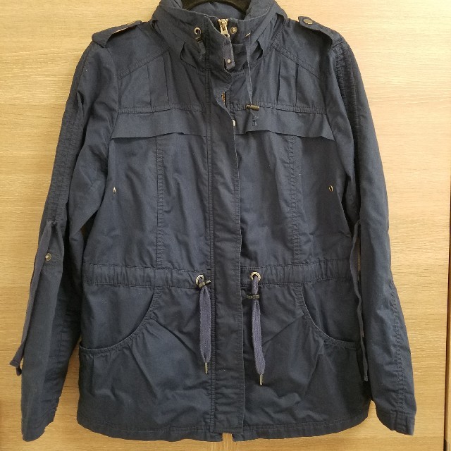 Eddie Bauer(エディーバウアー)のEDDIE BAUER エディバウアー ネイビー モッズコート  マンパ レディースのジャケット/アウター(モッズコート)の商品写真