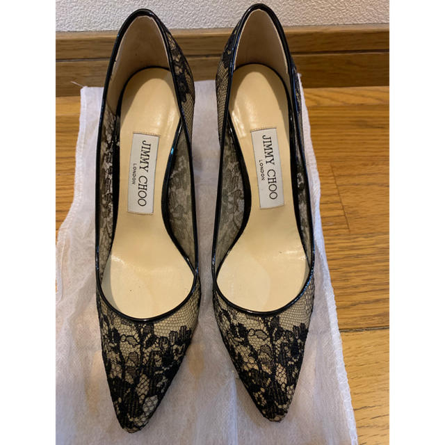 美品 JIMMY CHOO ジミーチュウ レースパンプス 36 1/2