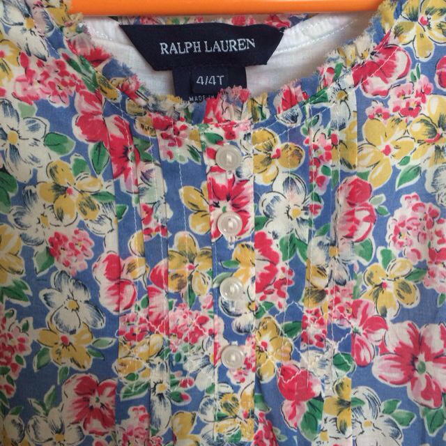 Ralph Lauren(ラルフローレン)のラルフローレン 花柄ワンピース ４T新品 キッズ/ベビー/マタニティのキッズ服女の子用(90cm~)(ワンピース)の商品写真