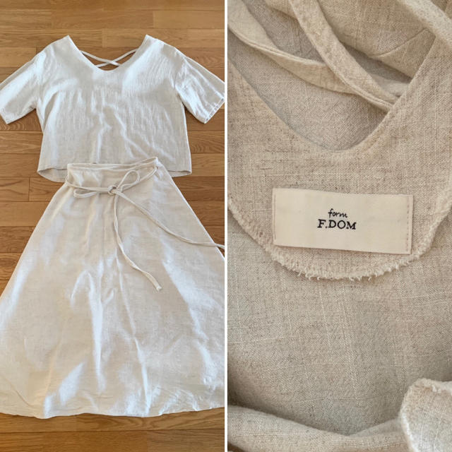 f.dom linen setup skirt リネンラップスカートの通販 by ちょこ*'s ... F.DOM セットアップ S