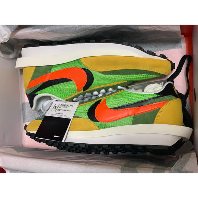 26.5cm NIKE SACAI LD WAFFLE グリーン ガスト