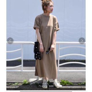 シップス(SHIPS)のカージュ USAコットン Tシャツワンピ(ロングワンピース/マキシワンピース)