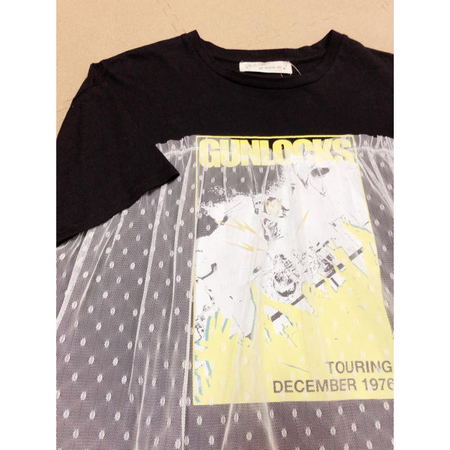 AS KNOW AS(アズノウアズ)のアズノゥアズ:チュールロックTEE レディースのトップス(Tシャツ(半袖/袖なし))の商品写真