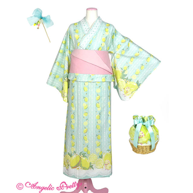 レディース最終値下げ！Angelic Pretty♡Fruity Lemon 浴衣Set