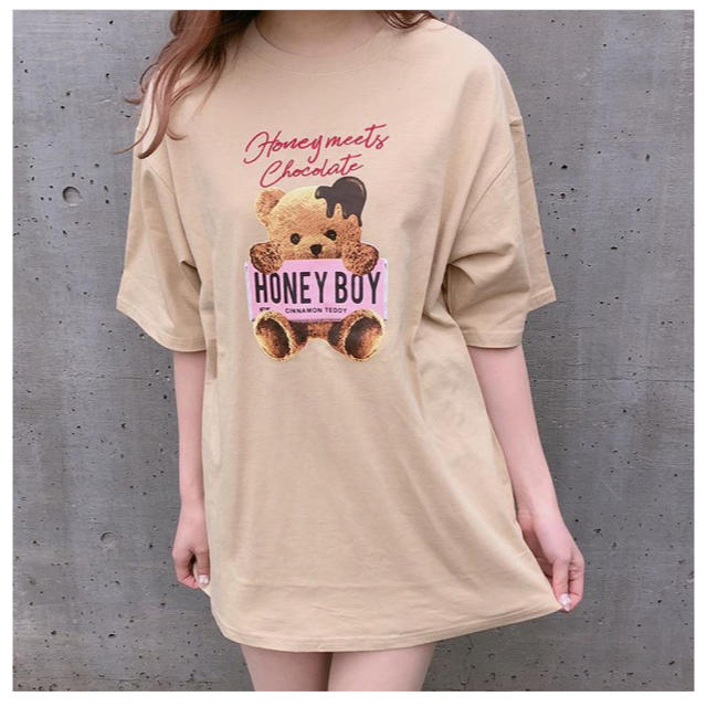 Honey Cinnamon(ハニーシナモン)のハニーシナモン♡チョコシナモンTシャツ レディースのトップス(Tシャツ(半袖/袖なし))の商品写真