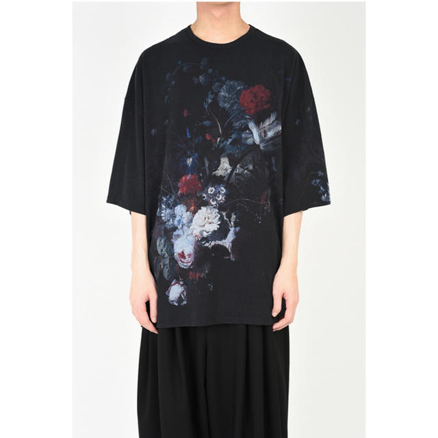 SUPER BIG T-SHIRT 花柄  新品  BLACK×dark