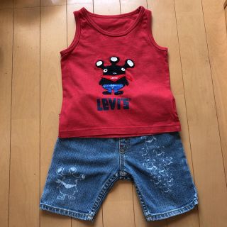 リーバイス(Levi's)のリーバイス タンクトップ ハーフパンツ セット 90サイズ(Tシャツ/カットソー)