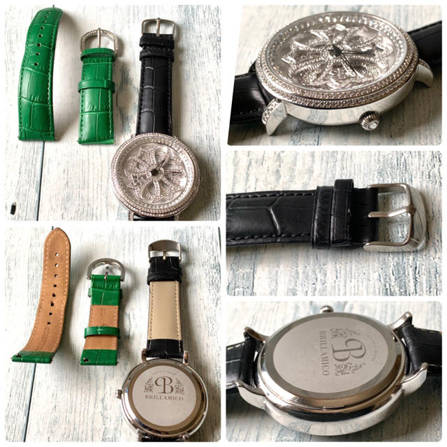 【美品】BRILLAMICO ブリラミコ 腕時計 ぐるぐる ブラック 46mmの通販 by soga's shop｜ラクマ