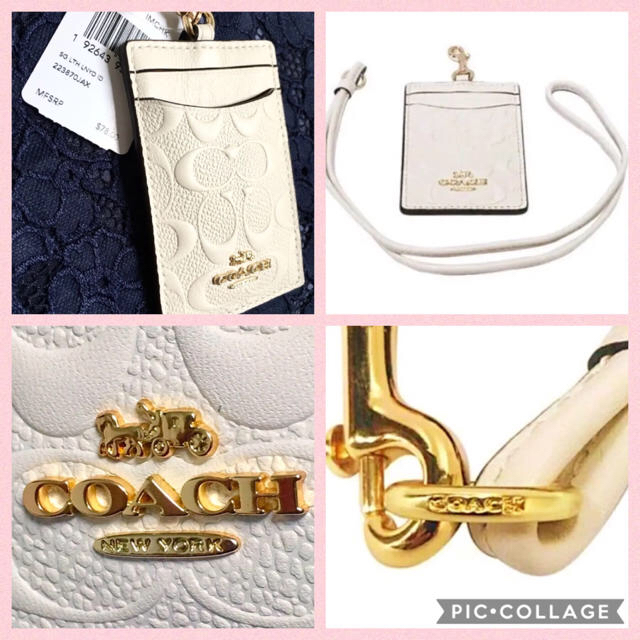 COACH パスケース 定期入れ ❤️型押し3Dシグネチャー 新品タグ付