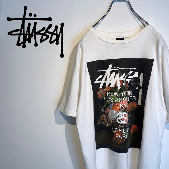 STUSSY(ステューシー)の【希少】ステューシー《STUSSY》ワールドツアー 絵画 Tシャツ メンズのトップス(Tシャツ/カットソー(半袖/袖なし))の商品写真