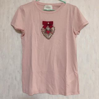 グッチ(Gucci)のグッチ ベビー キッズ ピンク リボン Tシャツ(Tシャツ(半袖/袖なし))