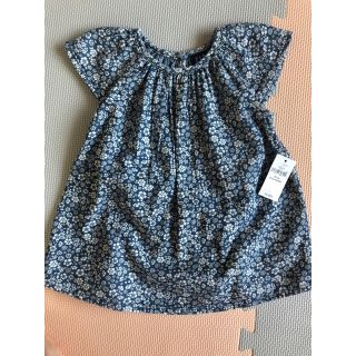 ベビーギャップ(babyGAP)の新品！花柄デニムワンピース(ワンピース)