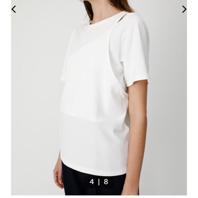 moussy(マウジー)のmoussy アシンメトリーレイヤードTシャツ レディースのトップス(Tシャツ(半袖/袖なし))の商品写真