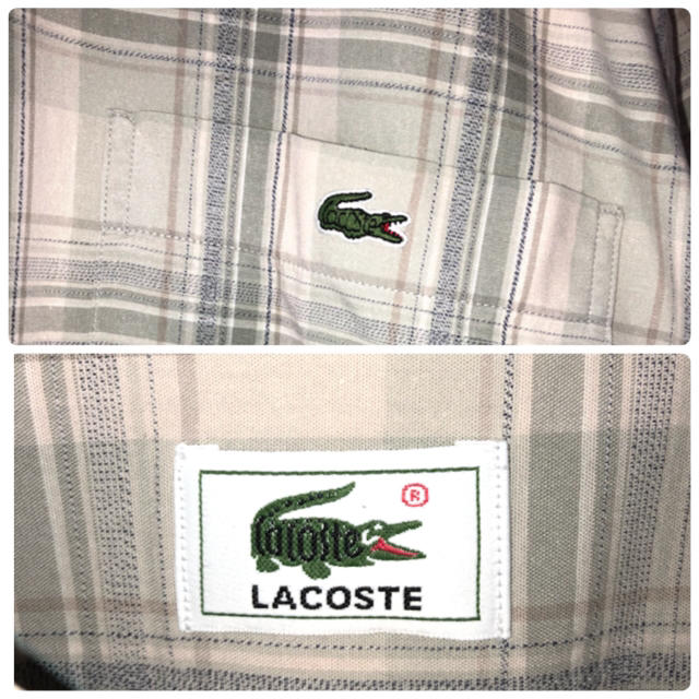 LACOSTE - ラコステ LACOSTE シャツ 文字ワニ 大沢商会 チェック 半袖 日本製 Mの通販 by ありすのお店｜ラコステならラクマ