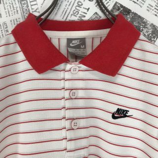 NIKE - 90s NIKE ナイキ ポロシャツ ボーダー スウォッシュロゴの