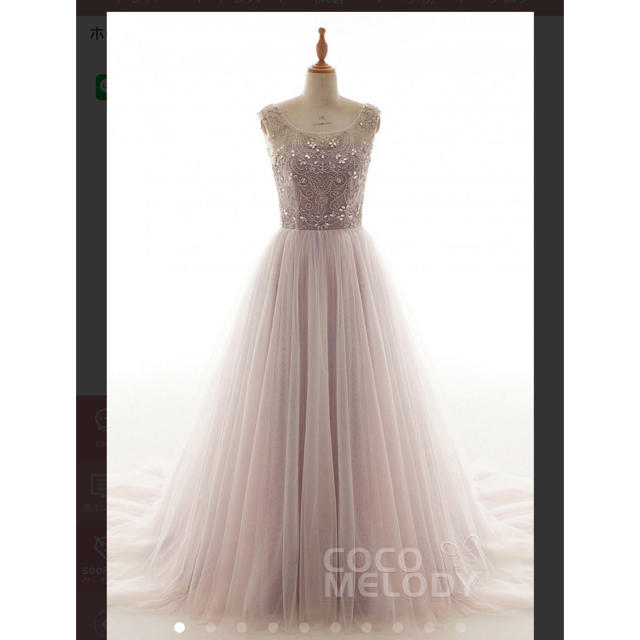 限定値下げcocomelody カラードレス LWZF14003-P 刺繍 激安 レディースのフォーマル/ドレス(ウェディングドレス)の商品写真