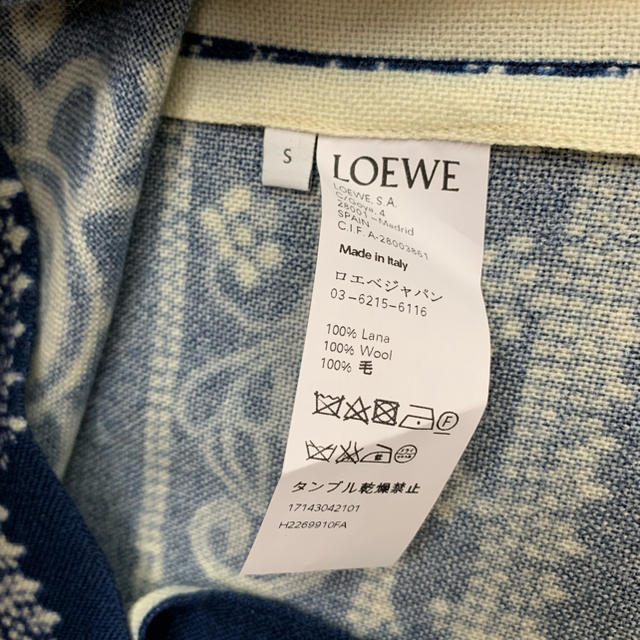 LOEWE(ロエベ)のLOEWE ロエベ ネイビー 半袖 トップス Sサイズ メンズのトップス(Tシャツ/カットソー(半袖/袖なし))の商品写真