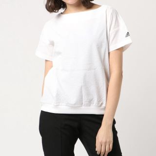 アディダス(adidas)のアディダス adidas シアサッカー素材 Tシャツ 白(Tシャツ(半袖/袖なし))