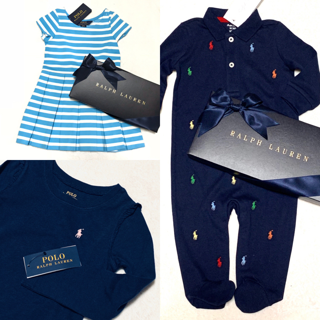 POLO RALPH LAUREN(ポロラルフローレン)の＊なみそら様 専用＊ 新品 ラルフローレン ギフト3点 キッズ/ベビー/マタニティのキッズ服女の子用(90cm~)(ワンピース)の商品写真