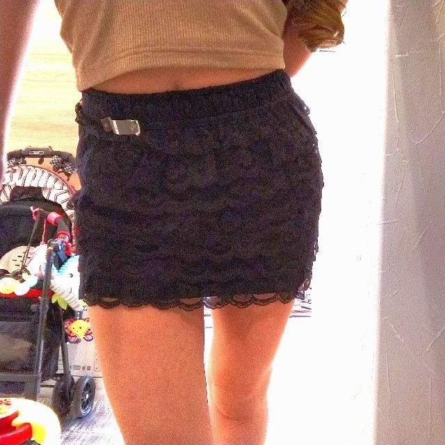 Abercrombie&Fitch(アバクロンビーアンドフィッチ)のjs🖤新品、タグ付き アバクロ タイトミニ レーススカート  GU H&M  レディースのスカート(ミニスカート)の商品写真