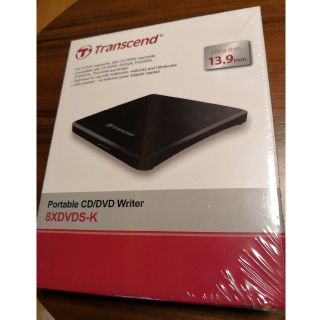 トランセンド(Transcend)の極薄ポータブルCD/DVDドライブ Transcend TS8XDVDS-K(DVDプレーヤー)